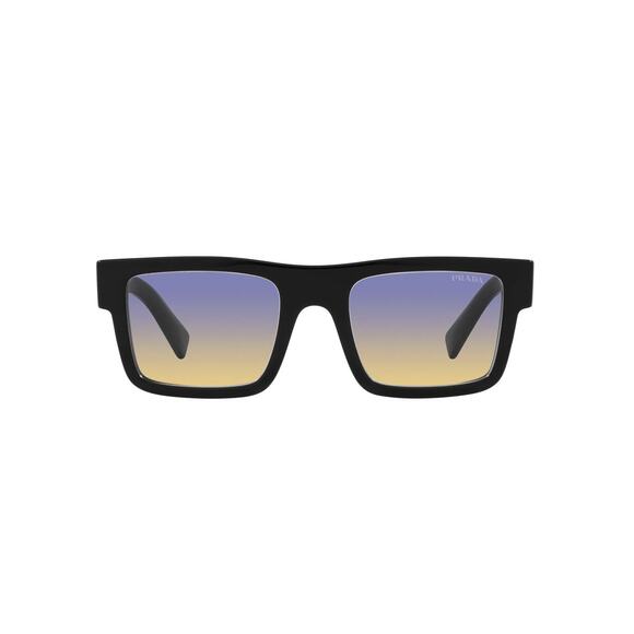 PRADA Symbole SPR19W Black Frame Clear Fifty Yellow Dark Blue Lens Sunglasses - Picture 1 of 9